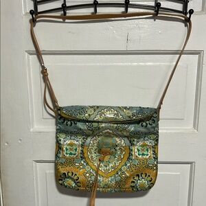 Vibrant Yellow and Green Crossbody Bags with Artisanal Patterns